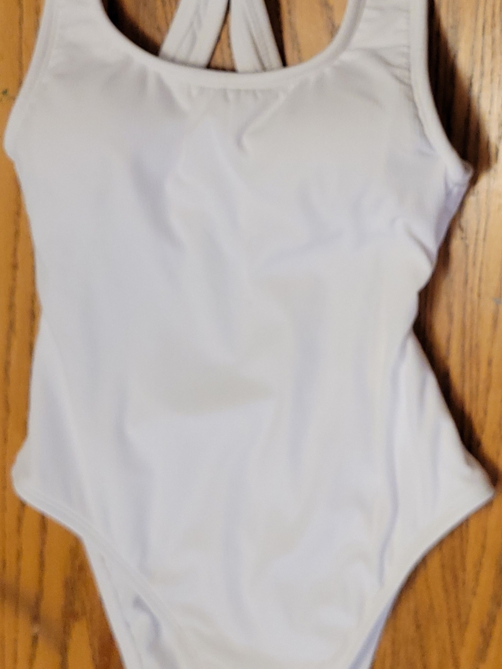 Xhilaration White Women’s One-Piece Swimsuit with Cross Back Straps